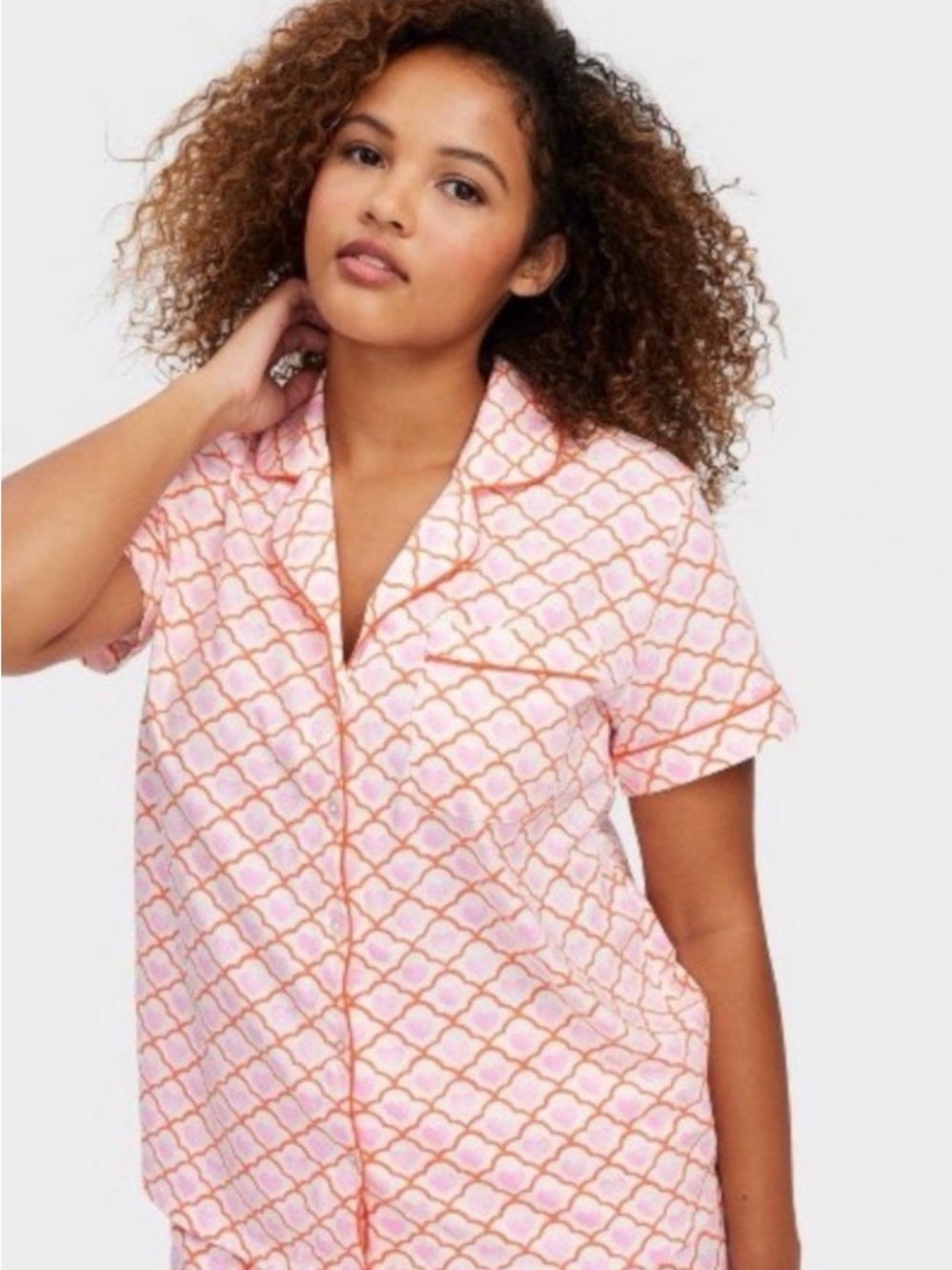 Roller Rabbit X Target Pink & Orange Geometric Short Pajama set
